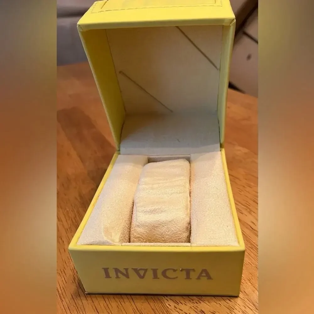 Invicta watch box, yellow